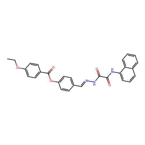 4-(2-((1-Naphthylamino)(oxo)acetyl)carbohydrazonoyl)phenyl 4-ethoxybenzoate structure