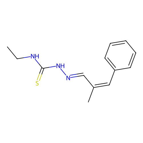 1-Ethyl-3-[(2-methyl-3-phenylprop-2-enylidene)amino]thiourea structure