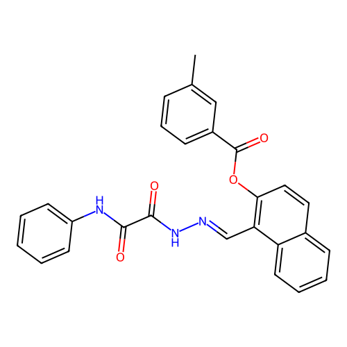 1-(2-(Anilino(oxo)acetyl)carbohydrazonoyl)-2-naphthyl 3-methylbenzoate structure