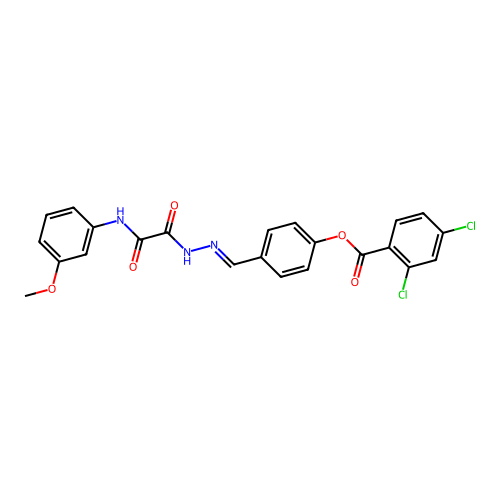 4-(2-((3-Methoxyanilino)(oxo)acetyl)carbohydrazonoyl)phenyl 2,4-dichlorobenzoate structure