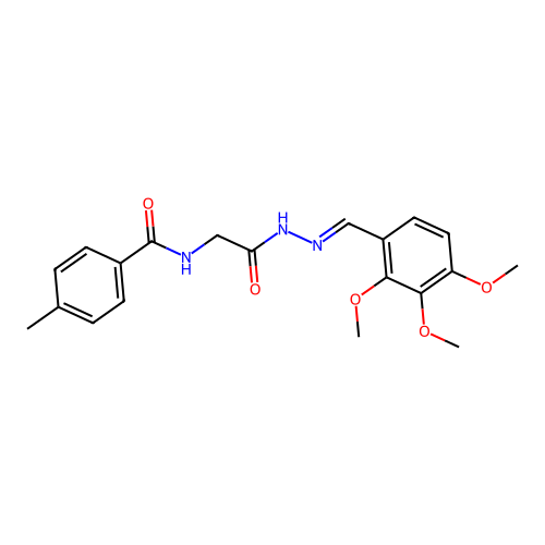 4-Methyl-N-(2-oxo-2-(2-(2,3,4-trimethoxybenzylidene)hydrazino)ethyl)benzamide structure