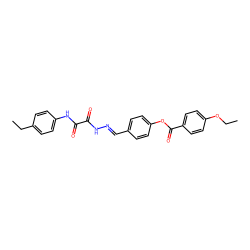 4-(2-((4-Ethylanilino)(oxo)acetyl)carbohydrazonoyl)phenyl 4-ethoxybenzoate structure
