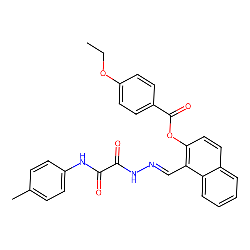 1-(2-(Oxo(4-toluidino)acetyl)carbohydrazonoyl)-2-naphthyl 4-ethoxybenzoate structure