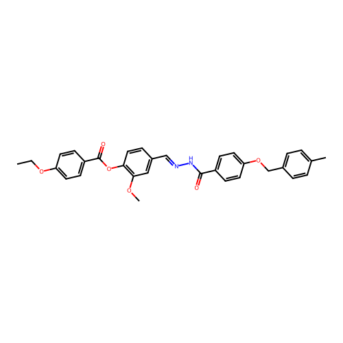 2-Meo-4-(2-(4-((4-methylbenzyl)oxy)benzoyl)carbohydrazonoyl)PH 4-ethoxybenzoate structure