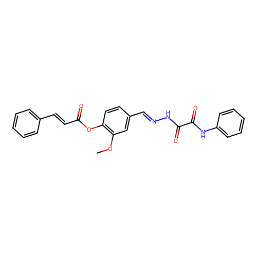 4-(2-(Anilino(oxo)acetyl)carbohydrazonoyl)-2-methoxyphenyl 3-phenylacrylate structure