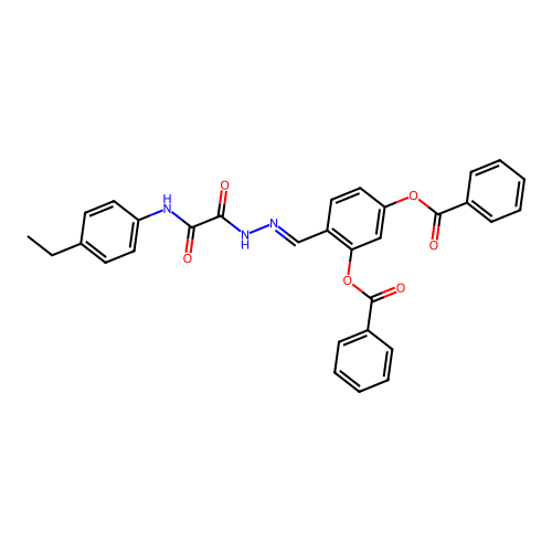 5-(Benzoyloxy)-2-(2-((4-ethylanilino)(oxo)AC)carbohydrazonoyl)phenyl benzoate structure