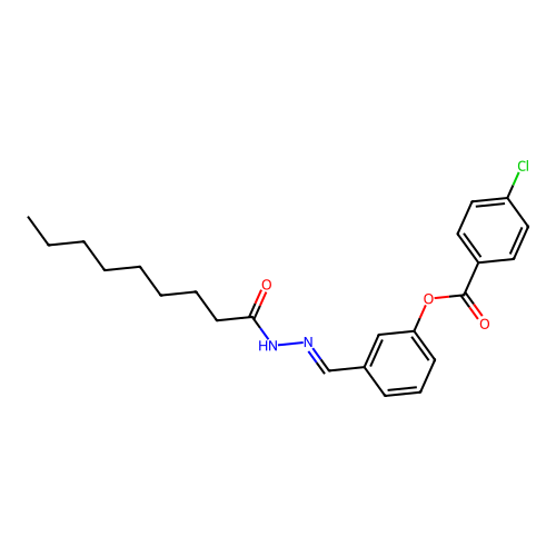 [3-[(Nonanoylhydrazinylidene)methyl]phenyl] 4-chlorobenzoate structure