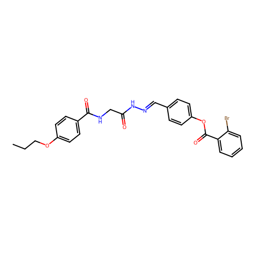 4-(2-(((4-Propoxybenzoyl)amino)acetyl)carbohydrazonoyl)phenyl 2-bromobenzoate structure