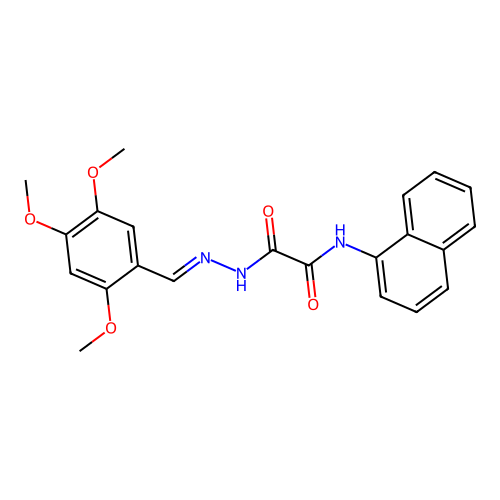 N-(1-Naphthyl)-2-oxo-2-(2-(2,4,5-trimethoxybenzylidene)hydrazino)acetamide structure