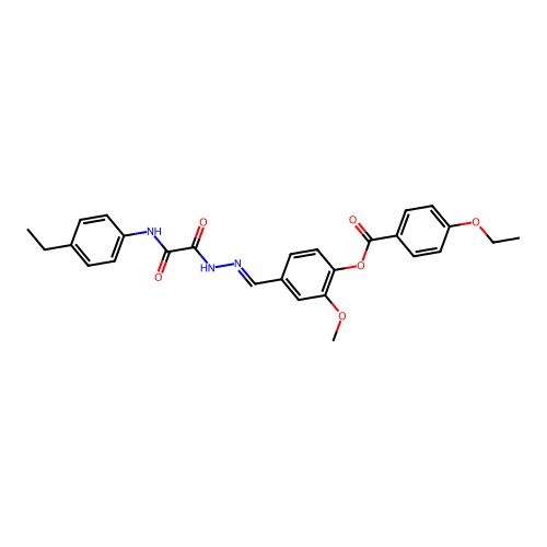 4-(2-((4-Ethylanilino)(oxo)AC)carbohydrazonoyl)-2-methoxyphenyl 4-ethoxybenzoate structure