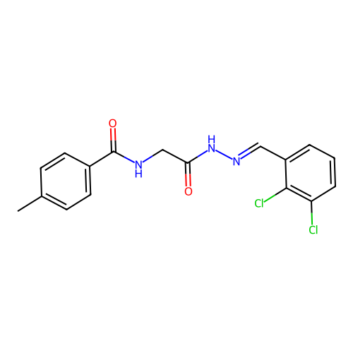 N-(2-(2-(2,3-Dichlorobenzylidene)hydrazino)-2-oxoethyl)-4-methylbenzamide structure