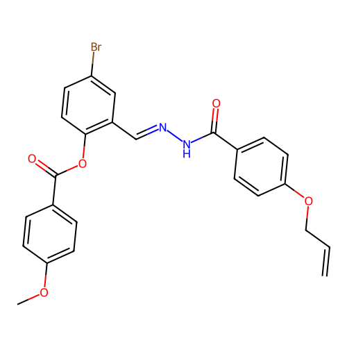 2-(2-(4-(Allyloxy)benzoyl)carbohydrazonoyl)-4-bromophenyl 4-methoxybenzoate structure