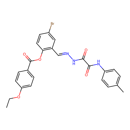 4-Bromo-2-(2-(oxo(4-toluidino)acetyl)carbohydrazonoyl)phenyl 4-ethoxybenzoate structure