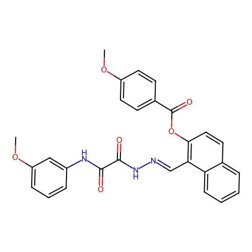 1-(2-((3-Methoxyanilino)(oxo)AC)carbohydrazonoyl)-2-naphthyl 4-methoxybenzoate structure