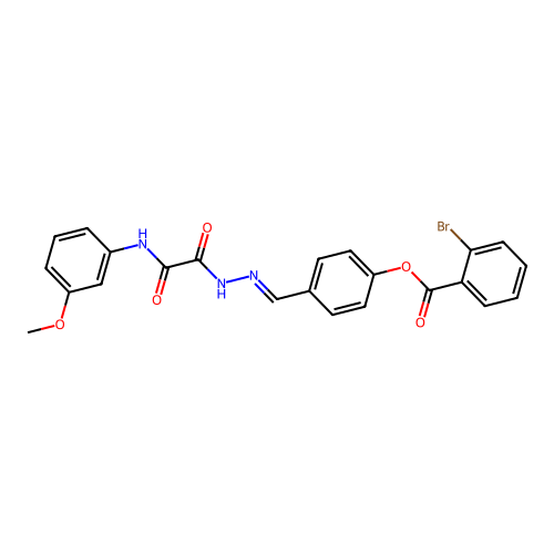 4-(2-((3-Methoxyanilino)(oxo)acetyl)carbohydrazonoyl)phenyl 2-bromobenzoate structure