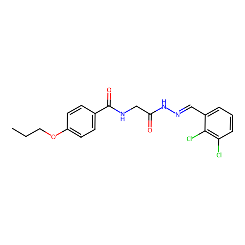 N-(2-(2-(2,3-Dichlorobenzylidene)hydrazino)-2-oxoethyl)-4-propoxybenzamide structure