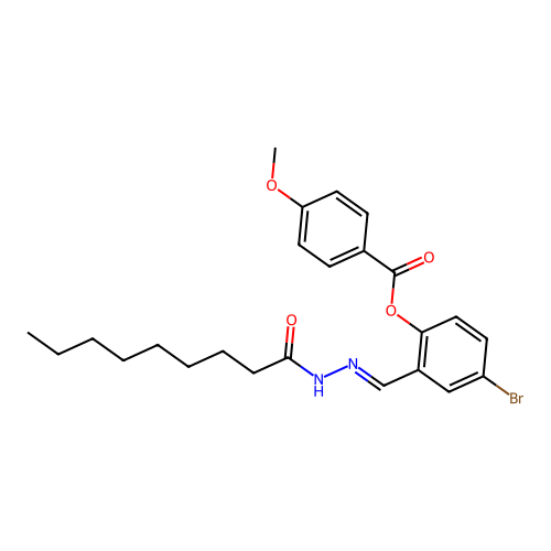 [4-Bromo-2-[(nonanoylhydrazinylidene)methyl]phenyl] 4-methoxybenzoate structure