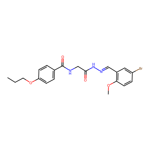 N-(2-(2-(5-Bromo-2-methoxybenzylidene)hydrazino)-2-oxoethyl)-4-propoxybenzamide structure