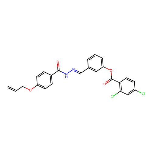 3-(2-(4-(Allyloxy)benzoyl)carbohydrazonoyl)phenyl 2,4-dichlorobenzoate structure