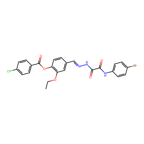 4-(2-((4-Bromoanilino)(oxo)AC)carbohydrazonoyl)-2-ethoxyphenyl 4-chlorobenzoate structure