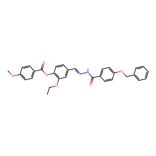 4-(2-(4-(Benzyloxy)benzoyl)carbohydrazonoyl)-2-ethoxyphenyl 4-methoxybenzoate structure