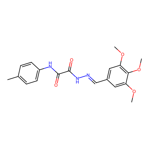 N-(4-Methylphenyl)-2-oxo-2-(2-(3,4,5-trimethoxybenzylidene)hydrazino)acetamide structure