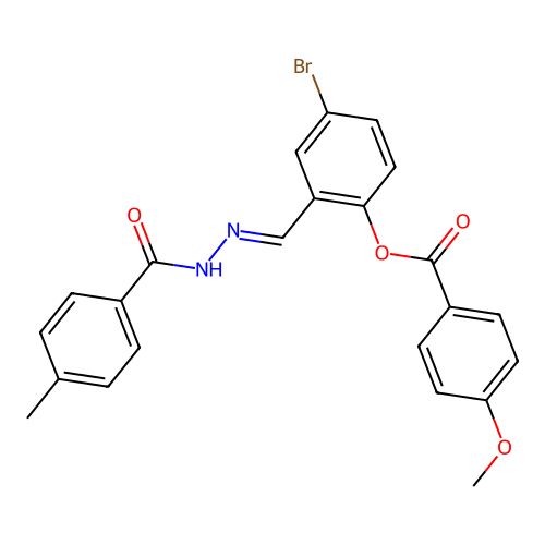 4-Bromo-2-(2-(4-methylbenzoyl)carbohydrazonoyl)phenyl 4-methoxybenzoate structure