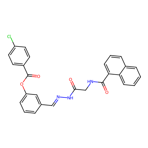 3-((E)-{2-[2-(1-naphthoylamino)acetyl]hydrazono}methyl)phenyl 4-chlorobenzoate structure