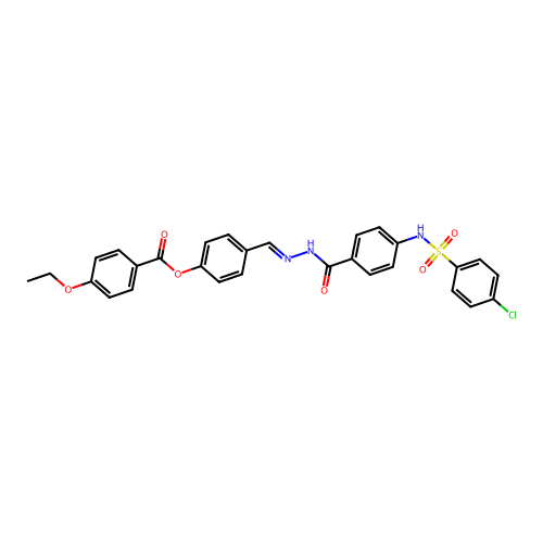 4-(2-(4-(((4-CL-PH)Sulfonyl)amino)benzoyl)carbohydrazonoyl)PH 4-ethoxybenzoate structure
