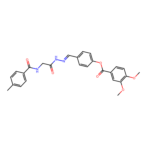 4-(2-(((4-Methylbenzoyl)amino)AC)carbohydrazonoyl)phenyl 3,4-dimethoxybenzoate structure