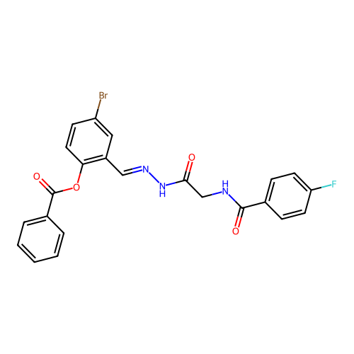 4-bromo-2-[(E)-({[(4-fluorobenzoyl)amino]acetyl}hydrazono)methyl]phenyl benzoate structure