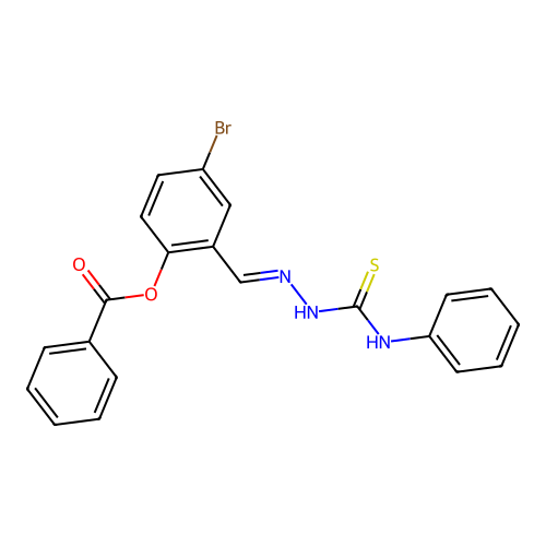 [4-Bromo-2-[(phenylcarbamothioylhydrazinylidene)methyl]phenyl] benzoate structure