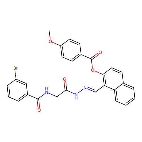1-[(E)-(2-{2-[(3-bromobenzoyl)amino]acetyl}hydrazono)methyl]-2-naphthyl 4-methoxybenzoate structure