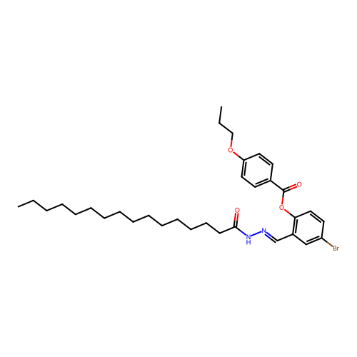 [4-Bromo-2-[(hexadecanoylhydrazinylidene)methyl]phenyl] 4-propoxybenzoate structure
