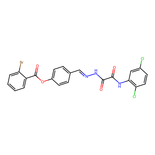4-(2-((2,5-Dichloroanilino)(oxo)acetyl)carbohydrazonoyl)phenyl 2-bromobenzoate structure