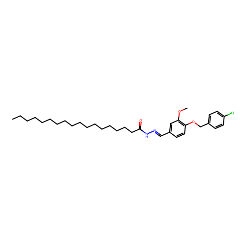 N'-(4-((4-Chlorobenzyl)oxy)-3-methoxybenzylidene)octadecanohydrazide structure