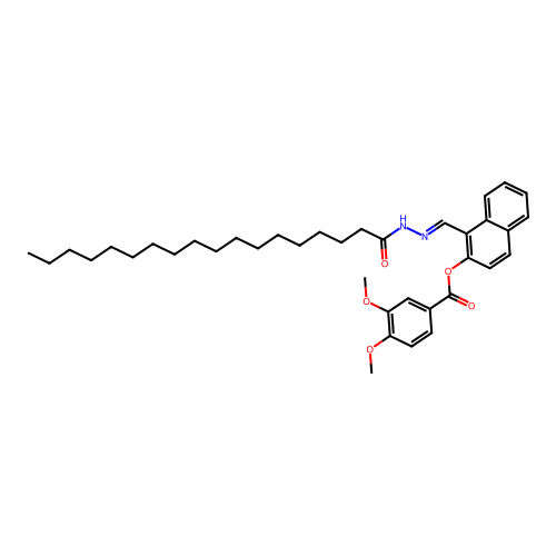 [1-[(Octadecanoylhydrazinylidene)methyl]naphthalen-2-yl] 3,4-dimethoxybenzoate structure