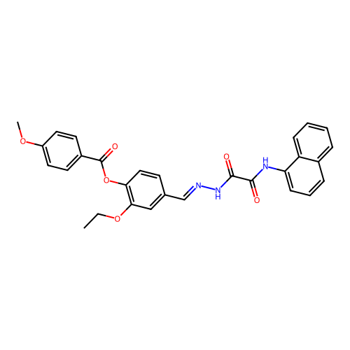 2-Ethoxy-4-(2-((1-naphthylamino)(oxo)AC)carbohydrazonoyl)PH 4-methoxybenzoate structure