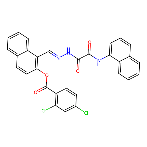 1-(2-((1-Naphthylamino)(oxo)AC)carbohydrazonoyl)-2-naphthyl 2,4-dichlorobenzoate structure