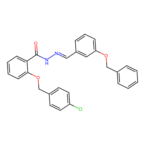 N'-{(E)-[3-(benzyloxy)phenyl]methylidene}-2-[(4-chlorobenzyl)oxy]benzohydrazide structure
