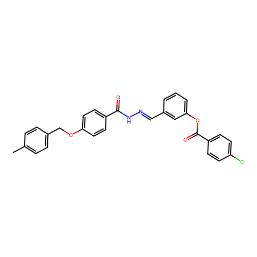 [3-[[[4-[(4-methylphenyl)methoxy]benzoyl]hydrazinylidene]methyl]phenyl] 4-chlorobenzoate structure