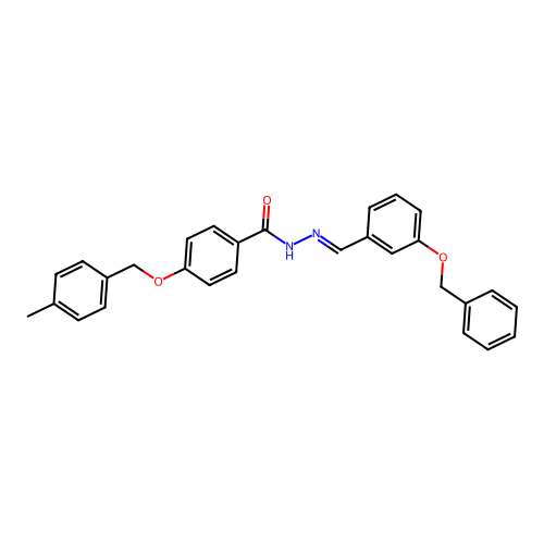 N'-(3-(Benzyloxy)benzylidene)-4-((4-methylbenzyl)oxy)benzohydrazide structure
