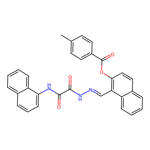 1-(2-((1-Naphthylamino)(oxo)acetyl)carbohydrazonoyl)-2-naphthyl 4-methylbenzoate structure
