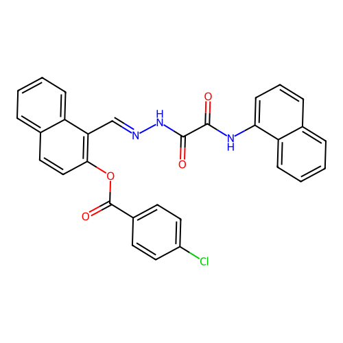 1-(2-((1-Naphthylamino)(oxo)acetyl)carbohydrazonoyl)-2-naphthyl 4-chlorobenzoate structure