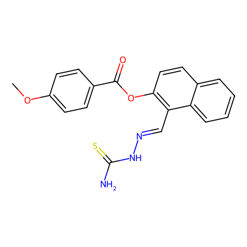 1-(2-(Aminocarbothioyl)carbohydrazonoyl)-2-naphthyl 4-methoxybenzoate structure