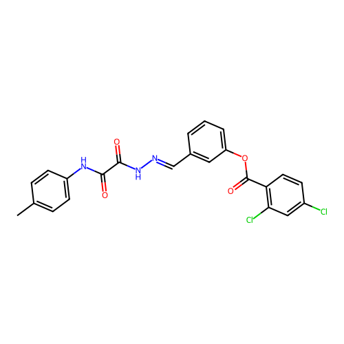 3-(2-(Oxo(4-toluidino)acetyl)carbohydrazonoyl)phenyl 2,4-dichlorobenzoate structure