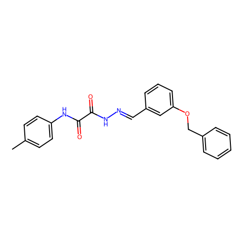 2-(2-(3-(Benzyloxy)benzylidene)hydrazino)-N-(4-methylphenyl)-2-oxoacetamide structure