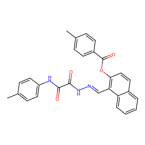 1-(2-(Oxo(4-toluidino)acetyl)carbohydrazonoyl)-2-naphthyl 4-methylbenzoate structure