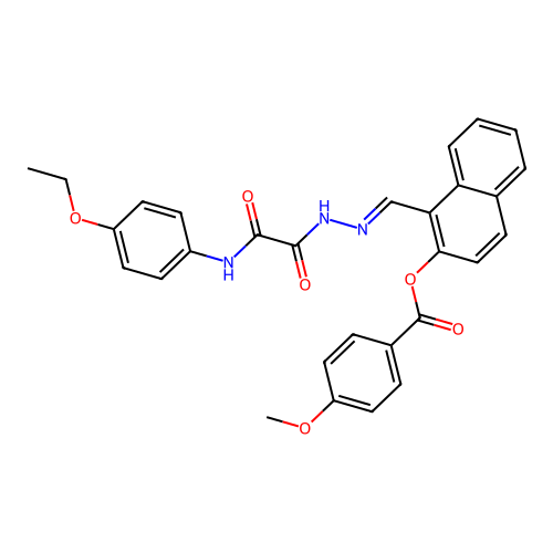 1-(2-((4-Ethoxyanilino)(oxo)AC)carbohydrazonoyl)-2-naphthyl 4-methoxybenzoate structure