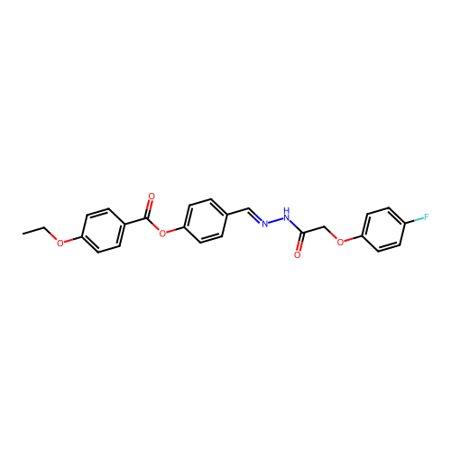 4-(2-((4-Fluorophenoxy)acetyl)carbohydrazonoyl)phenyl 4-ethoxybenzoate structure